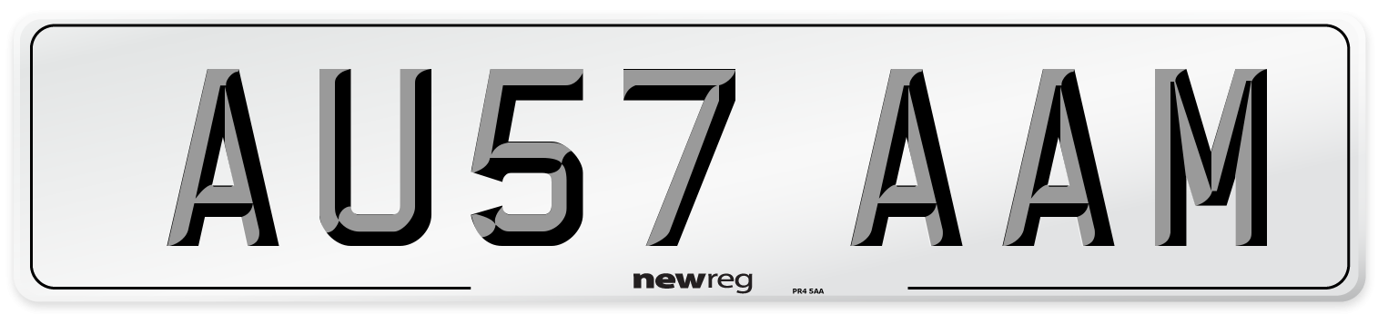 AU57 AAM Number Plate from New Reg